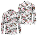 Playing Cards Poker Pattern Hawaiian Golf Shirt, Golf Polo Shirts For Men, Mens Golf Apparel
