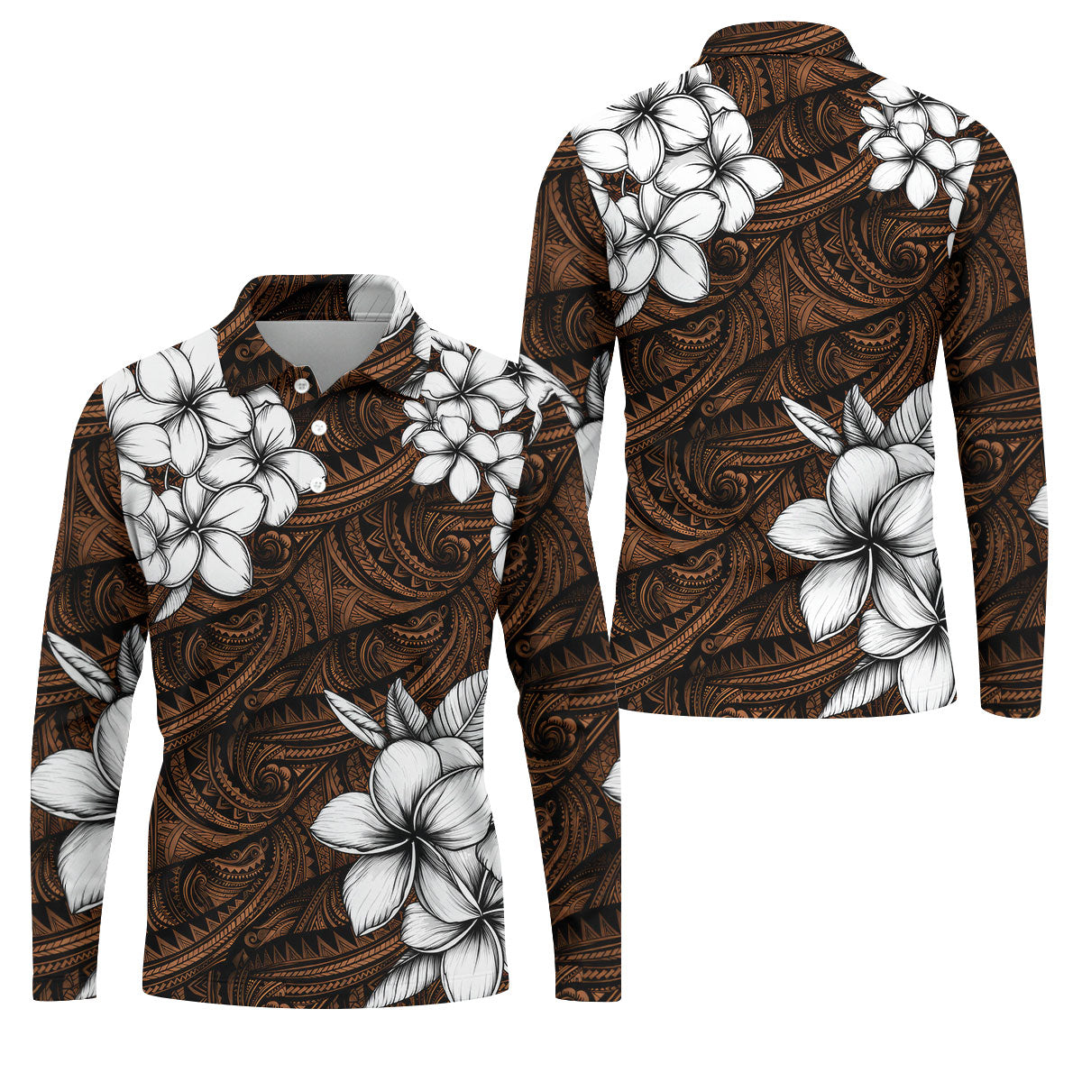 Polynesian Tribal Pattern Hawaiian Golf Shirt, Men's Golf Shirt, Polo Shirts For Men