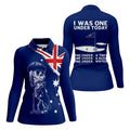 I Was One Under Today Skeleton Golfer Australia Flag Print Ladies Golf Tops, Golf Shirt For Women