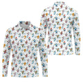 Christmas Characters Golf And Beer White Men's Funny Golf Shirts, Christmas Golf Shirt, Polo Shirts For Men