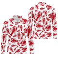 Lobster Pattern Vintage Hawaiian Golf Shirt, Men's Golf Shirt, Polo Shirts For Men