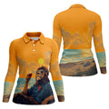 Lion Gentleman Sunset Reserve Hawaiian Golf Shirt, Women's Golf Tops, Ladies Golf Shirts