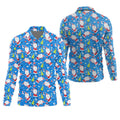 Funny Santa Claus Blue Golf Shirt, Christmas Golf Shirt, Fun Golf Shirts For Men, Golf Gift For Men