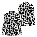 Cowhide Pattern Golf Shirt, Western Ranch Inspired Design, Golf Shirt For Women