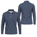 Tropical Cocktail Pinup Pattern Golf Shirt, Mens Golf Apparel, Golf Shirts For Men