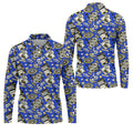 Casino Golf Pattern Blue Hawaiian Golf Polo Shirt, Golf Shirts For Men, Mens Golf Apparel