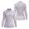 Western Halloween Purple Women Golf Top, Cute Golf Outfit, Ladies Golf Shirts, Golfing Apparel