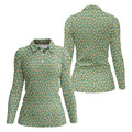 Sandwich Golf Course Seamless Pattern Performance Golf Shirt, Women Golf Top, Ladies Golf Shirts