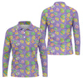 Colorful Painted Easter Eggs Golf Shirts For Men, Cute Golf Outfit, Polo Shirts For Men