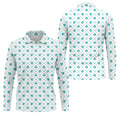 Grid Pattern Shamrock Golf Shirt, St Patrick's Day Golf Tops For Men, Golf Shirts For Men, Polo Shirts For Men