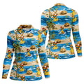 Funny Duck Hawaiian Golf Shirt, Summer Ocean Women's Golf Tops, Ladies Golf Shirts