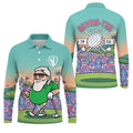 Retro Desert Bearded Golfer Men's Golf Shirt, Hawaiian Golf Shirt, Mens Golf Apparel