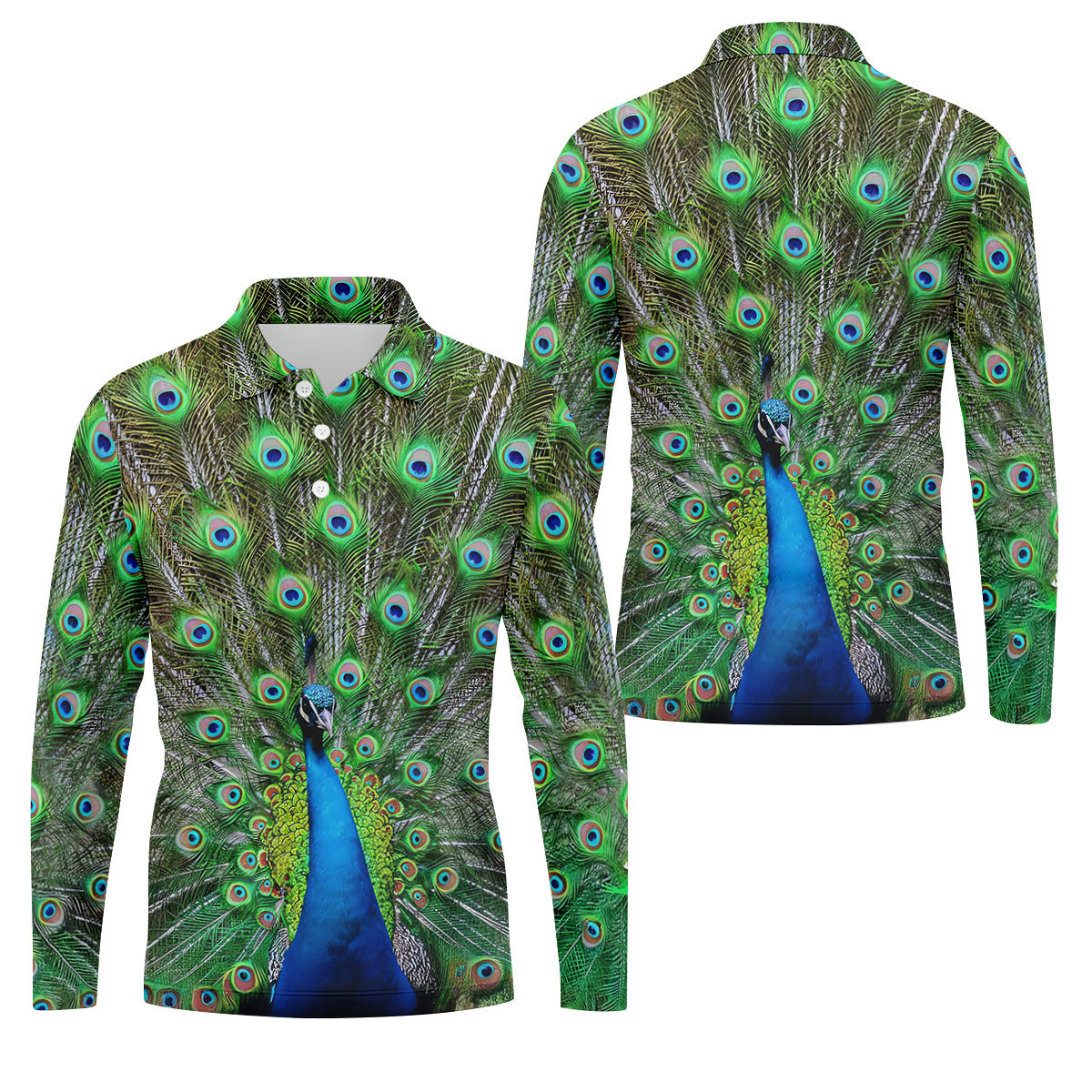 The Peacock Unique Golf Shirt, Golf Tops For Men, Golf Shirts For Men, Polo Shirts For Men