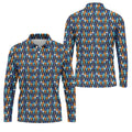 Funny Scissors Pattern Golf Polo Shirt, Golf Polo Shirts For Men, Mens Golf Apparel
