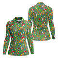Tropical Tiki Parrot Island Hawaiian Golf Polo Shirt, Women's Golf Polo, Performance Golf Shirt