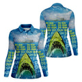 Funny Shark Da Dum Ocean Attack Golf Polo Shirt, Golf Shirts For Women, Women's Golf Apparel