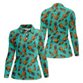Cool Pineapple Tropical Theme Hawaiian Golf Shirt, Golf Shirt For Women, Golfing Apparel