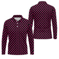 The Pink Taco Seamless Pattern Black Golf Shirt, Golf Tops For Men, Tacos Lover Golf Gift For Men