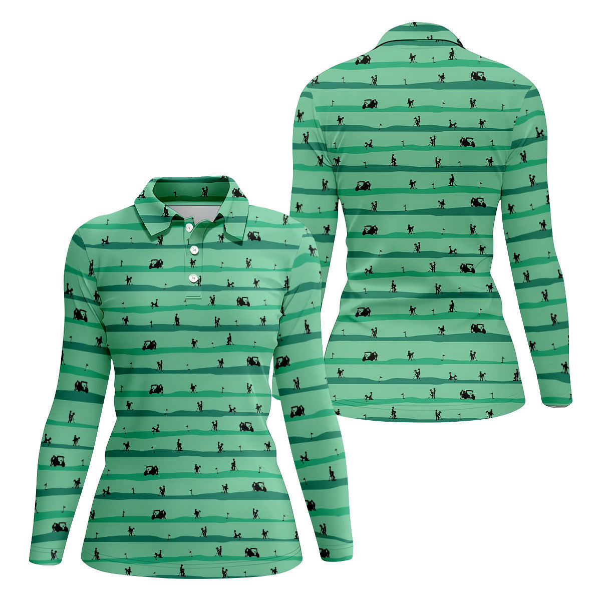 Funny Couple On Golf Course Polo Shirt, Naughty Golf Tops For Women, Ladies Golf Shirts