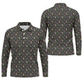 Funny Golf Lesson Alligator Pattern Polo Shirt, Golf Shirts For Men, Mens Golf Apparel