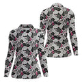Pink Ribbon Floral Paisley Breast Cancer Golf Shirt, Women’s Golf Tops, Ladies Golf Shirts