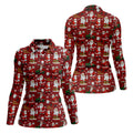 Funny Christmas Golf Polo Shirts, Christmas Golf Shirt, Women's Golf Tops, Ladies Golf Shirts
