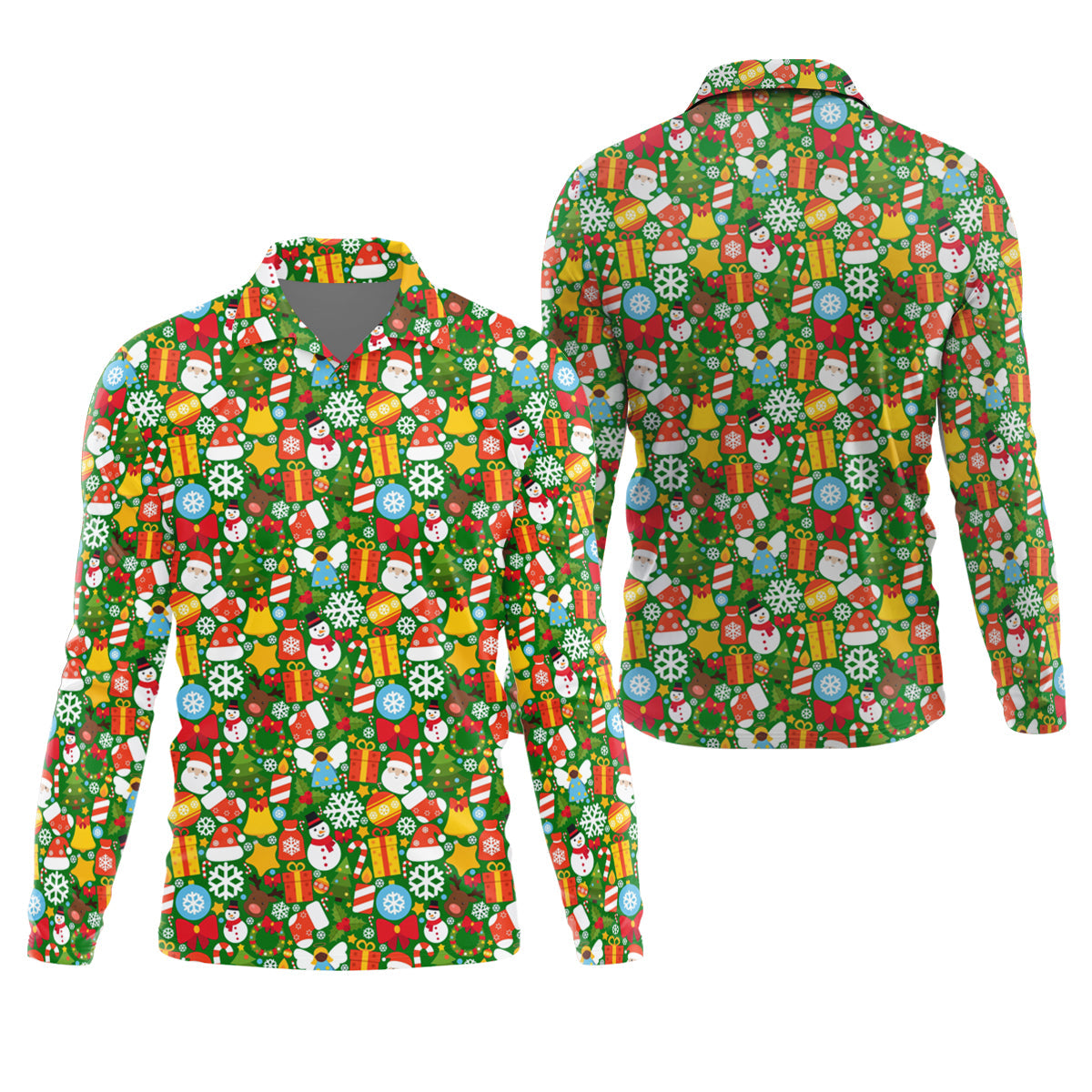 Festive Christmas Green Golf Shirt, Christmas Golf Shirt, Polo Shirts For Men, Golf Gift For Men, Golfing Apparel