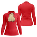 Red Funny Dickhead Faux Chest Golf Shirt, Funny Halloween Shirt, Women’s Golf Apparel