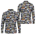 Cool Raccoons in Rainbow Sunglasses Hawaiian Golf Polo, Golf Tops For Men, Golfing Apparel