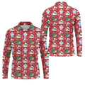 Ho Ho Ho Santa Snowman Men's Golf Polo Shirts, Christmas Golf Shirt, Polo Shirts For Men