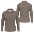 Cream Text Pattern Golf Polo Shirt, Golf Shirts For Men, Printed Golf Shirts