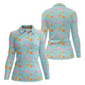 Tropical Cocktail Drinks Pattern Golf Shirt, Women’s Golf Apparel, Golf Tops For Women