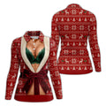 Funny Festive Costume Christmas Golf Shirt, Women’s Golf Polo, Golf Tops For Women