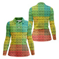 Watermelons Funny Boob Pattern Golf Polo Shirt, Women's Golf Tops, Printed Golf Shirt