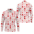 Funny Heart Butt Pattern Golf Polo Shirt, Mens Golf Shirts, Golf Apparel For Men