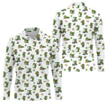 St Patrick's Day Leprechaun Golf And Beer Golf Pose Shamrock Golf Shirt, Golf Shirts For Men