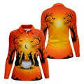 Witch Cauldron Halloween Golf Polo Shirt, Women's Halloween Shirt, Women's Golf Polo