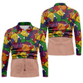 Funny Belly Illusion Colorful Pattern Polo Shirt, Mens Golf Polo, Golf Shirts For Men
