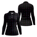 Funny Neon Couples Pattern Golf Polo Shirt, Ladies Golf Shirts, Golf Polo For Women