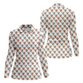 Longhorn Watercolor Pattern Golf Polo Shirt, Golf Tops For Women, Hawaiian Golf Shirt
