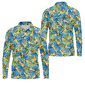 Funny Tropical Beer Bottle Pattern Golf Polo Shirt, Printed Golf Shirts, Mens Golf Apparel