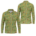 Tiki Zombie Hawaiian Golf Shirt, Hula Dancer Skull Pattern, Polo Shirts For Men