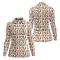 Santa Says Six Seven Funny Christmas Golf Tops For Women, Christmas Golf Shirt, Women Golf Apparel