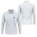 Vitamin G Shamrock Pattern Golf And Beer White Golf Shirt, St Patrick's Day Golf Shirt, Polo Shirts For Men