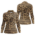 Polynesian Tribal Hawaiian Golf Shirt, Golf Shirts For Women, Women's Golf Apparel