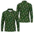 St Patrick's Day Golf Leprechaun Pose Shamrock Golf Shirt, Fun Golf Shirts For Men, Polo For Men