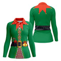 Funny Christmas Elf Cute Women's Golf Clothes, Ladies Golf Shirts, Christmas Golf Shirt