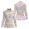 Naughty Conversation Hearts Fun Women's Golf Shirts, Valentines Golf Gift, Dirty Candy Heart  Ladies Golf Polos