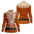 Funny Gingerbread Costume Christmas Golf Shirt, Ladies Golf Top, Women’s Golf Apparel