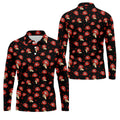 Sassy Red Lips Golf Shirt, Funny Valentine Pattern Design, Men's Golf Polo